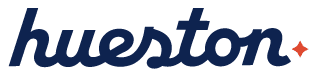Hueston logo with white outline